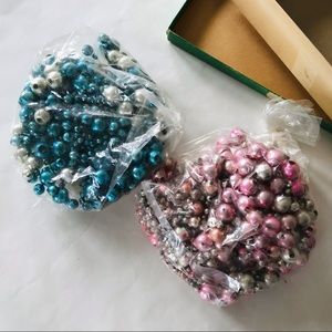VINTAGE | Christmas Mercury Glass Beads Assorted Small Size 1940s 1950s